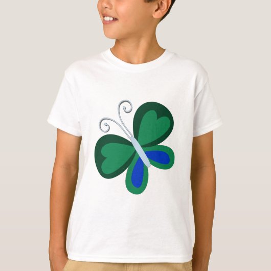 Groene Vlinder T-Shirt (Voorkant)