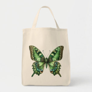 Groene vlinder tote bag