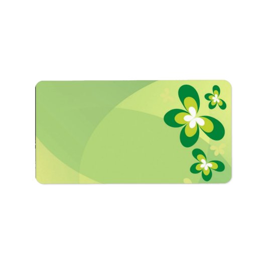 Groene Vlinders Blank Etiket (Voorkant)