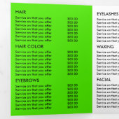 Groene Vlinders, Schoonheidssalon Tri-Fold Flyer Drieluik Uitnodiging (Binnenzijde eerst)