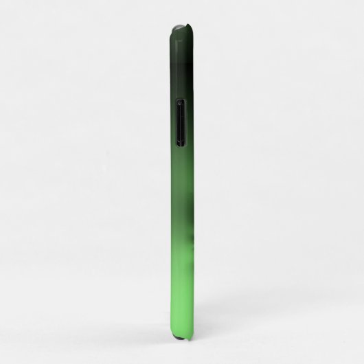 Groene vloeibare fractal monogram iPhone Case (Achterkant/rechts)