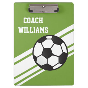 Groene Voetbal coach - Aangepast klembord