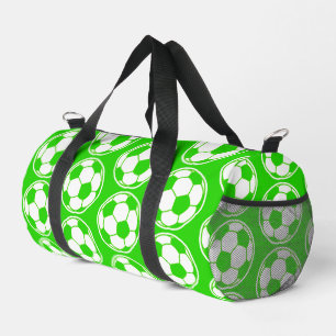 Groene Voetbal Patroon Schroefbal Grafisch Plunjezak
