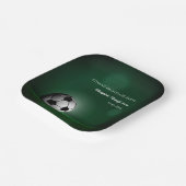 Groene Voetbal Verjaardag / Bachelorfeest Papieren Bordje (Gebogen)