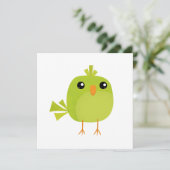 Groene Vogel Cartoon (Staand voorkant)