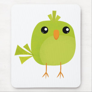 Groene Vogel Cartoon Muismat