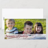 Groene vogel op Wervelende Kerstkaart (Voorkant / Achterkant)