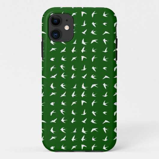 Groene vogelpatroon 1 Case-Mate iPhone case (Achterkant)