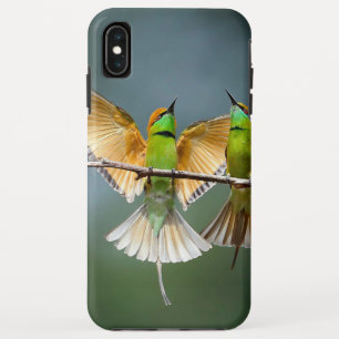Groene Vogels Frolic in de Bomen Foto iPhone XS Max Hoesje