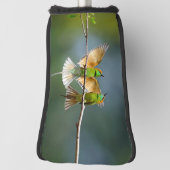 Groene Vogels Frolic in de Bomen Foto Golfheadcover (Draai 90)