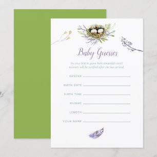 Groene Vogels Nest Tweeling Baby Borrel Baby Goksp Kaart