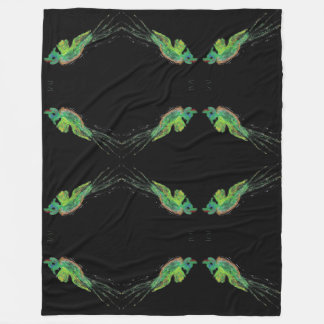 groene vogelschilderdeken fleece deken