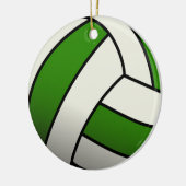Groene Volleyball Keramisch Ornament (Links)