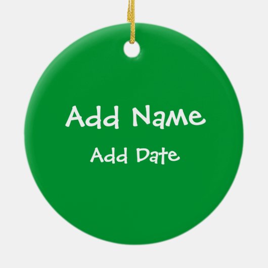 Groene Volleyball Keramisch Ornament (Achterkant)