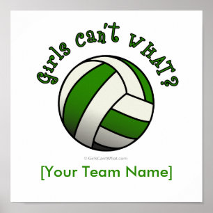 Groene Volleyball Poster