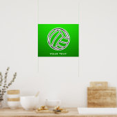 Groene Volleyball Poster (Keuken)