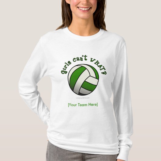 Groene Volleyball T-shirt (Voorkant)