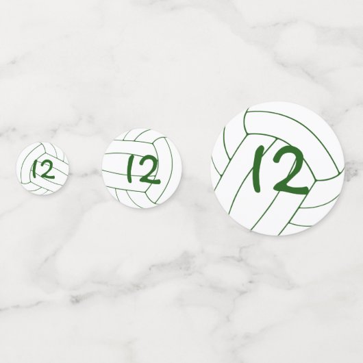 groene volleybalmeisjes op maat confetti (Achterkanten)