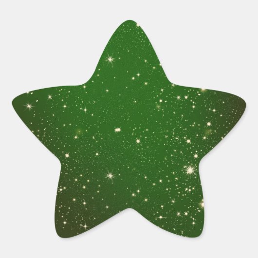 Groene vonk ster sticker (Voorkant)