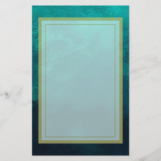 Groene voorgevormde glazen textuur briefpapier (Voorkant)
