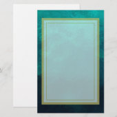 Groene voorgevormde glazen textuur briefpapier (Voorkant / Achterkant)