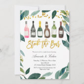 Groene voorraad de bar koppel shower uitnodiging (Voorkant)