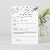 Groene voorspellingen voor baby kaart (Staand voorkant)