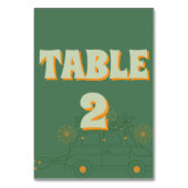 Groene Vosvos Minimal Wedding Kaart (Achterkant)