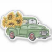  groene vrachtbloemen sticker (Voorkant)