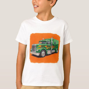 Groene vrachtwagen met airbrushing, door Natasha U T-shirt