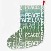 Groene vrede en liefde grote kerstsok (Achterkant)