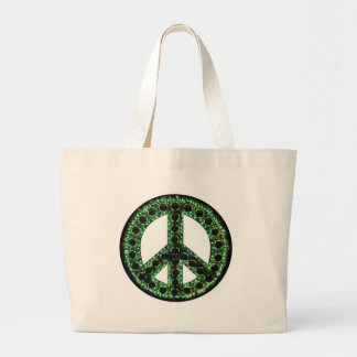 Groene vrede grote tote bag