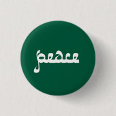Groene vrede ronde button 3,2 cm (Voorkant)