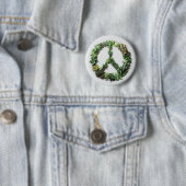 Groene vrede ronde button 5,7 cm (In situ)