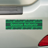Groene Vredesgebarentspatroon met aangepaste tekst Bumpersticker (Op auto)