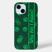 Groene Vredesgebarentspatroon met aangepaste tekst Case-Mate iPhone Case (Achterkant)
