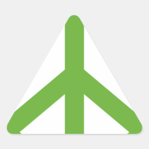 Groene Vredesteken Symbool Driehoek Sticker
