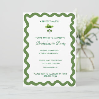 Groene vrijgezellenfeest uitnodiging