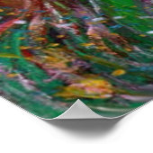 GROENE VRIJHEID MET GOUDE SPARKELS IN MOONLIGHT POSTER (Hoek)