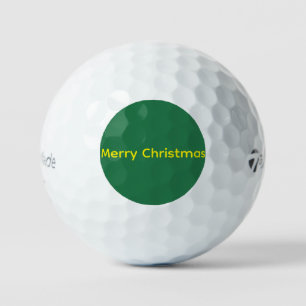Groene vrolijk kerstfeest golfballen