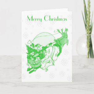 groene vrolijke kerst Kaart