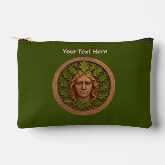 Groene vrouw - Hout Etui (Voorkant)