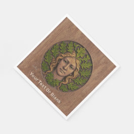 Groene vrouw - Hout Servet