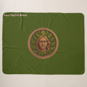 Groene vrouw - Hout Sherpa Deken