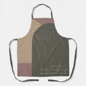 Groene Vrouw Lichaamslichaam Sculpted Contourtros  Schort (Voorkant)