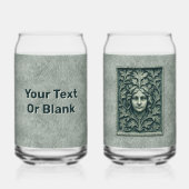 Groene vrouw - Stone Blikvorm Glas (Achterkant)