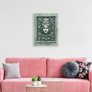 Groene vrouw - Stone Canvas Afdruk