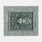 Groene vrouw - Stone Fleece Deken (Voorkant (Horizontaal))