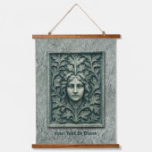 Groene vrouw - Stone Hangend Wandkleed (Voorkant)
