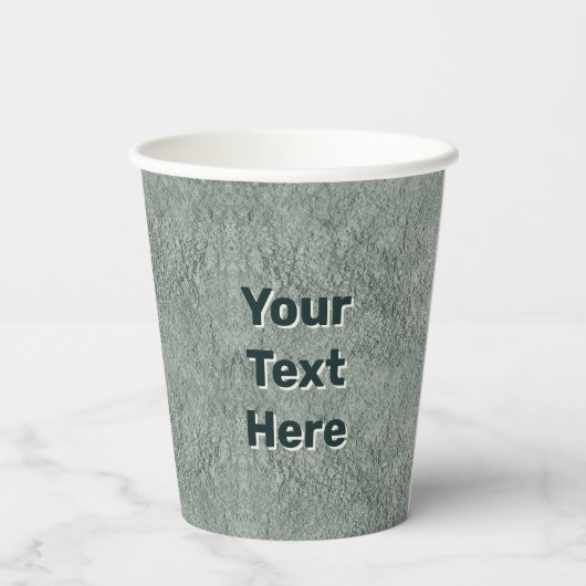 Groene vrouw - Stone Papieren Bekers (Achterkant)